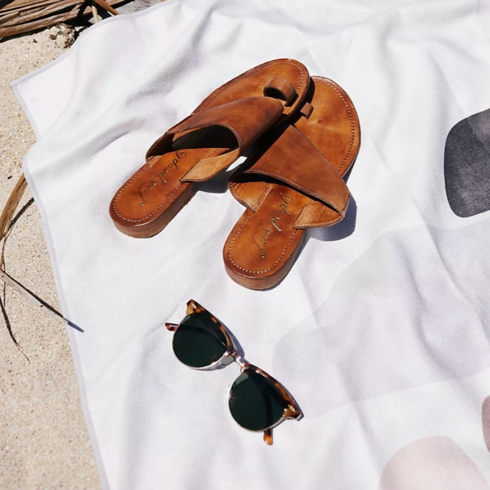 NIB Free People Sant Antoni Slides in Luggage